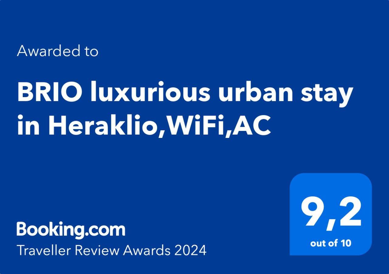 Brio Luxurious Urban Stay In Heraklio,Wifi,Αc Kandiye Dış mekan fotoğraf